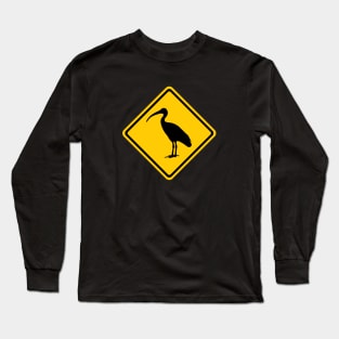 Bin Chicken Road Sign Long Sleeve T-Shirt